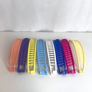 Vintage Banana Hair Clips 1980s Ponytail Clincher Lot Of 8 Hair Combs